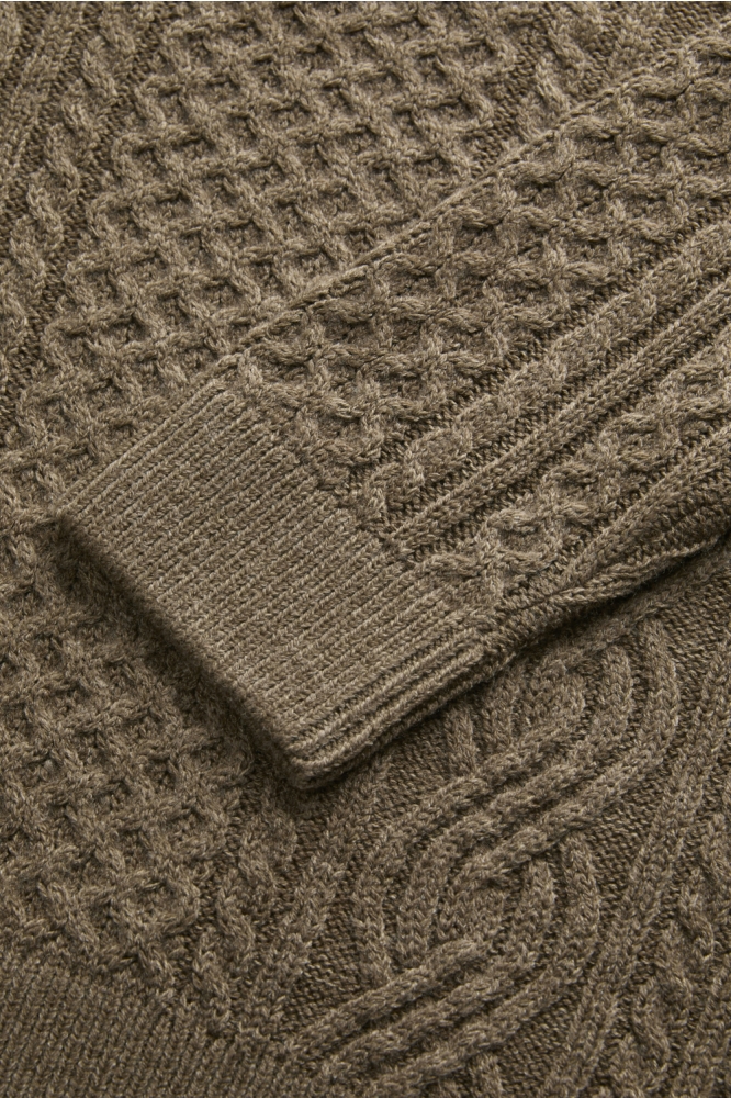 JPRBLUSEAN KNIT CABLE CREW NECK SN 12283486 MALT BALL/MELANGE